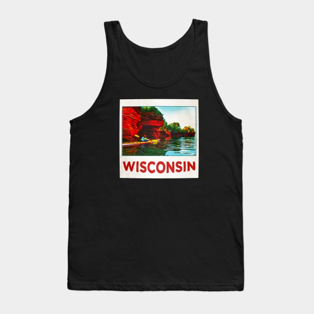 Outdoors Wisconsin • Cambrian Sandstone Cliffs Tank Top by The MKE Rhine Maiden